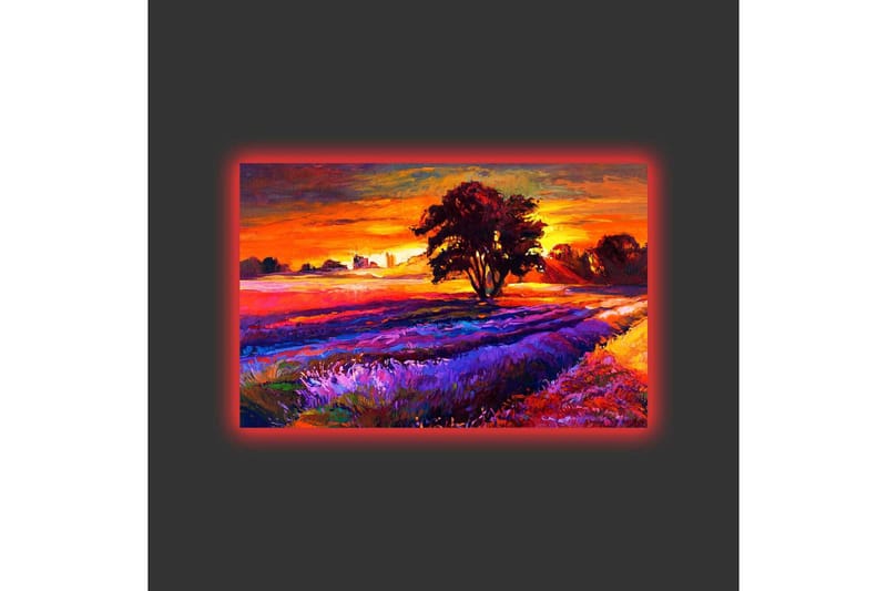 Väggdekor LED-belysning Canvas Målning - Inredning - Tavlor & posters - Canvastavla