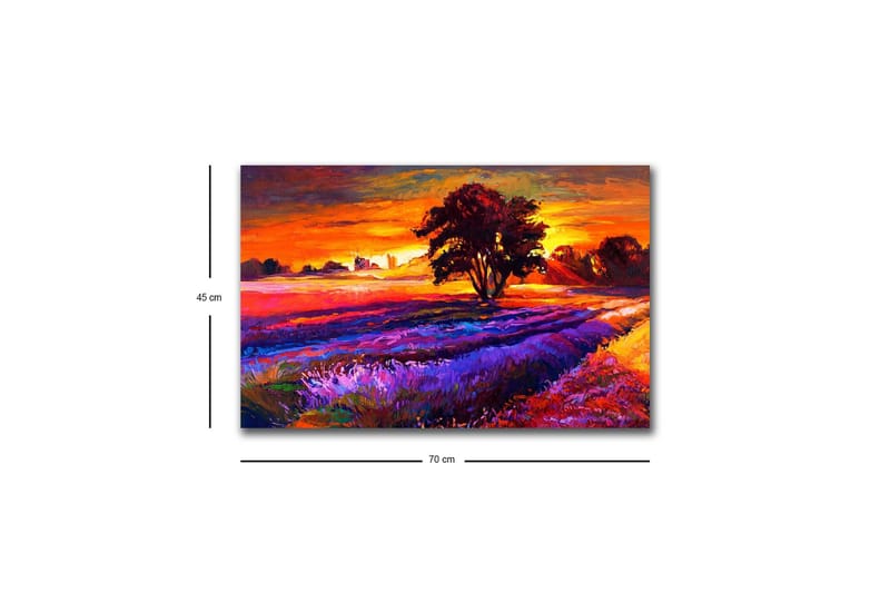 Väggdekor LED-belysning Canvas Målning - Inredning - Tavlor & posters - Canvastavla