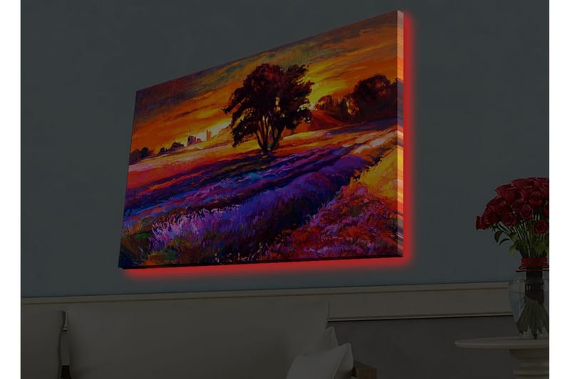 Väggdekor LED-belysning Canvas Målning - Inredning - Tavlor & posters - Canvastavla