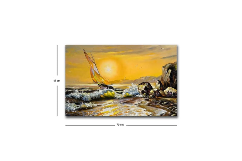 Väggdekor LED-belysning Canvas Målning - Inredning - Tavlor & posters - Canvastavla