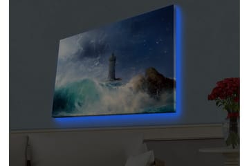 Väggdekor LED-belysning Canvas Målning - Inredning - Tavlor & posters - Canvastavla