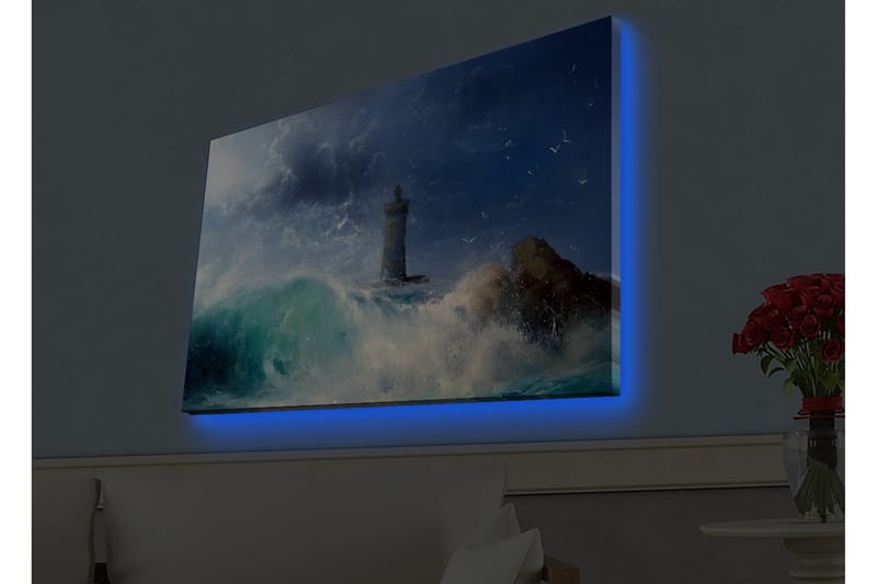 Väggdekor LED-belysning Canvas Målning - Inredning - Tavlor & posters - Canvastavla