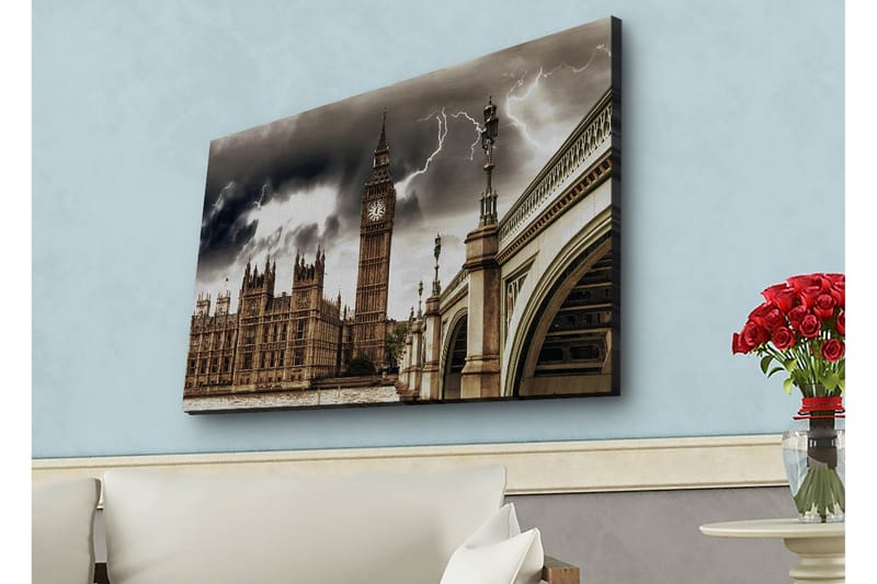 Väggdekor LED-belysning Canvas Målning - Inredning - Tavlor & posters - Canvastavla