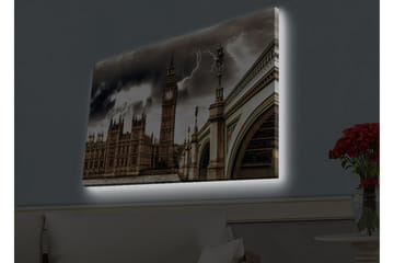 Väggdekor LED-belysning Canvas Målning - Inredning - Tavlor & posters - Canvastavla