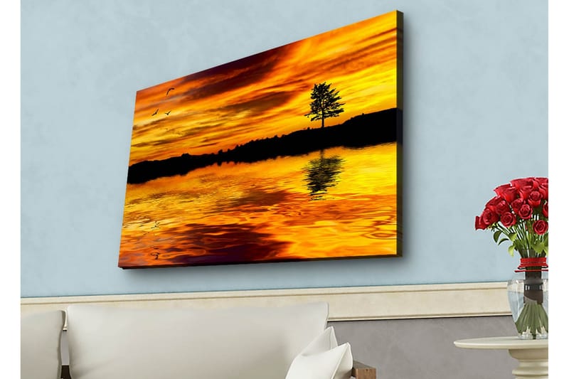 Väggdekor LED-belysning Canvas Målning - Inredning - Tavlor & posters - Canvastavla