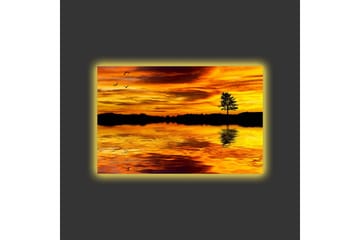Väggdekor LED-belysning Canvas Målning - Inredning - Tavlor & posters - Canvastavla