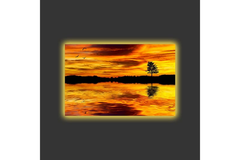 Väggdekor LED-belysning Canvas Målning - Inredning - Tavlor & posters - Canvastavla