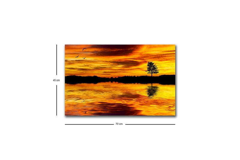Väggdekor LED-belysning Canvas Målning - Inredning - Tavlor & posters - Canvastavla