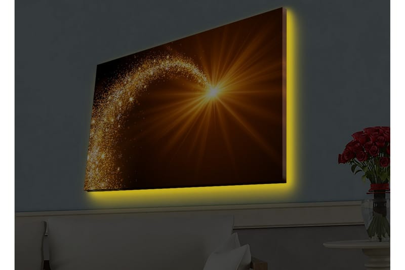 Väggdekor LED-belysning Canvas Målning - Inredning - Tavlor & posters - Canvastavla