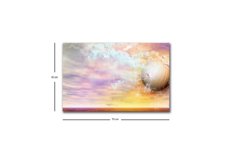 Väggdekor LED-belysning Canvas Målning - Inredning - Tavlor & posters - Canvastavla