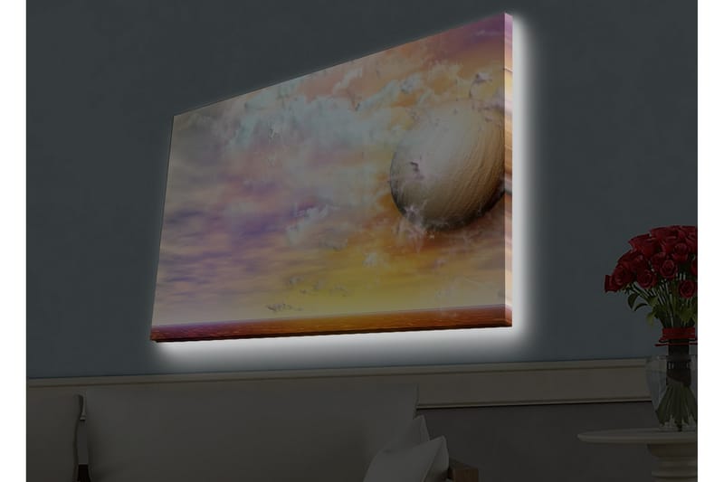 Väggdekor LED-belysning Canvas Målning - Inredning - Tavlor & posters - Canvastavla