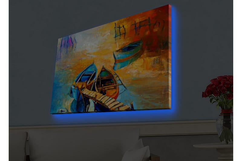 Väggdekor LED-belysning Canvas Målning - Inredning - Tavlor & posters - Canvastavla