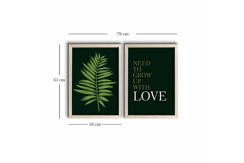 Väggdekor MDF Målning 2 Delar - Inredning - Tavlor & posters - Canvastavla