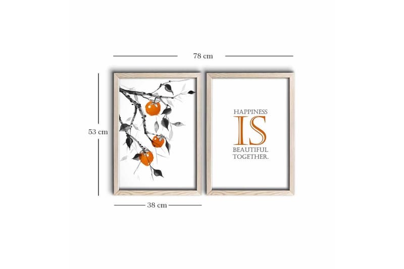 Väggdekor MDF Målning 2 Delar - Inredning - Tavlor & posters - Canvastavla