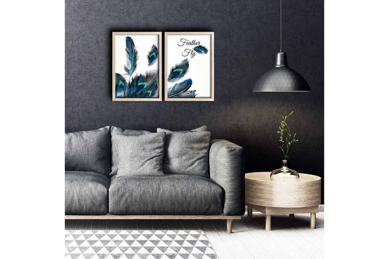 Väggdekor MDF Målning 2 Delar