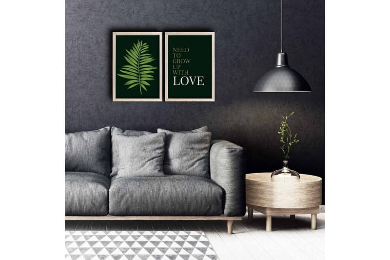 Väggdekor MDF Målning 2 Delar