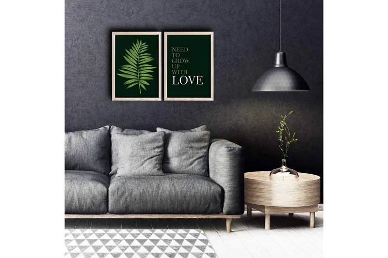 Väggdekor MDF Målning 2 Delar