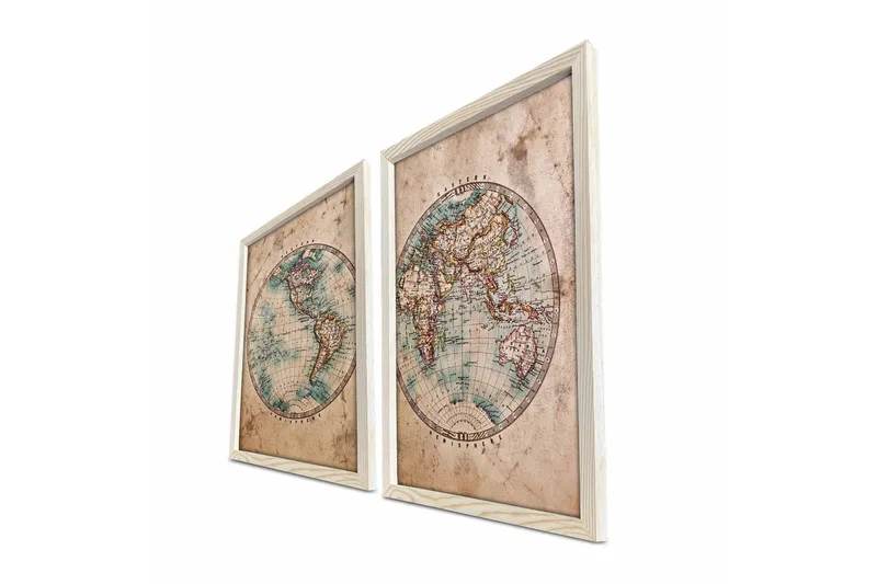 Väggdekor MDF Målning 2 Delar - Inredning - Tavlor & posters - Canvastavla