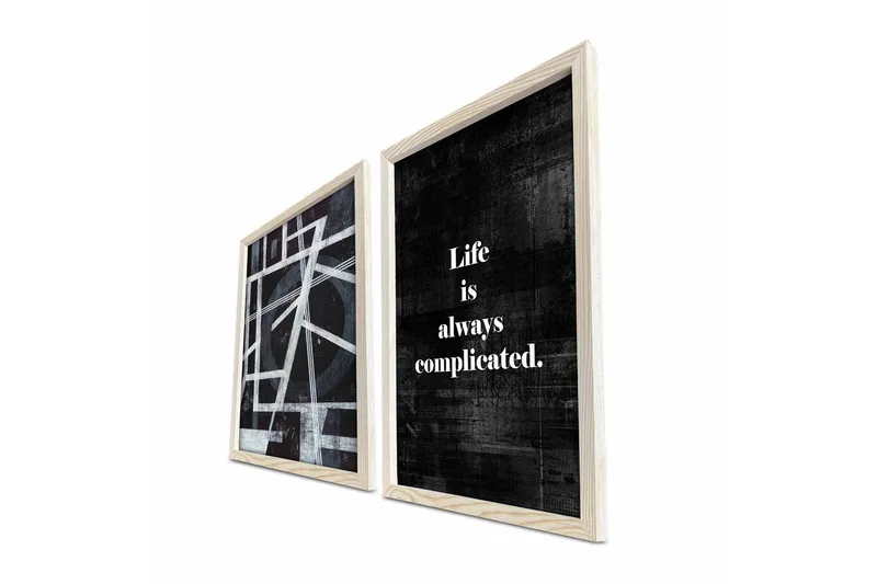 Väggdekor MDF Målning 2 Delar - Inredning - Tavlor & posters - Canvastavla