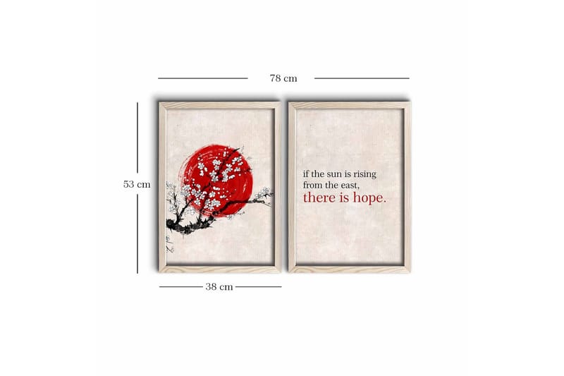 Väggdekor MDF Målning 2 Delar - Inredning - Tavlor & posters - Canvastavla