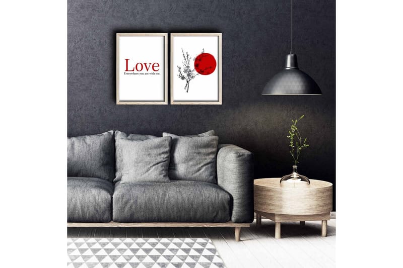 Väggdekor MDF Målning 2 Delar