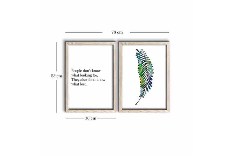 Väggdekor MDF Målning 2 Delar - Inredning - Tavlor & posters - Canvastavla