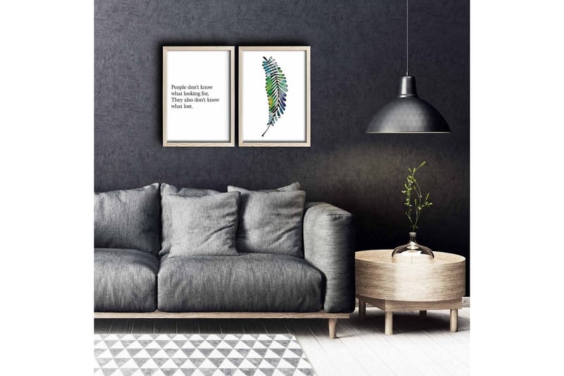 Väggdekor MDF Målning 2 Delar