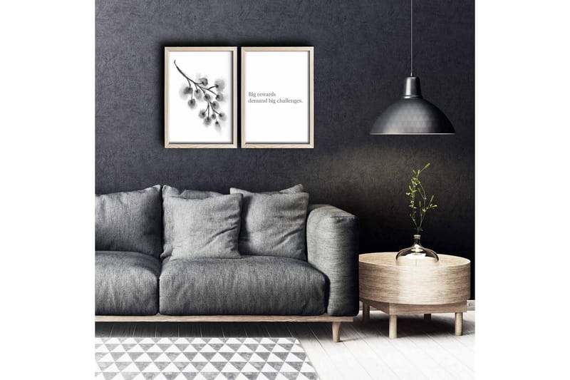 Väggdekor MDF Målning 2 Delar