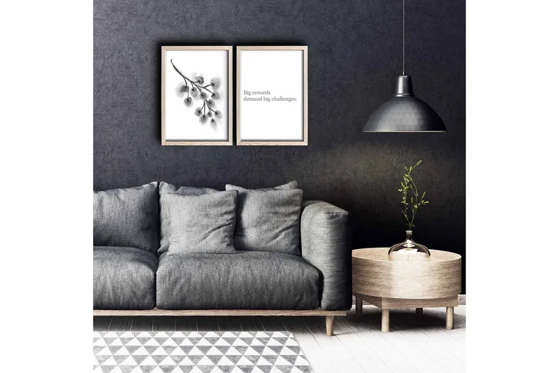 Väggdekor MDF Målning 2 Delar