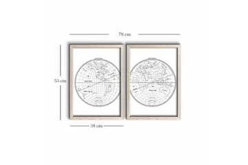 Väggdekor MDF Målning 2 Delar - Inredning - Tavlor & posters - Canvastavla