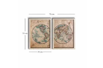 Väggdekor MDF Målning 2 Delar - Inredning - Tavlor & posters - Canvastavla