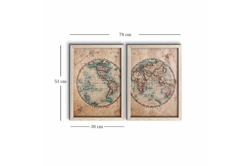 Väggdekor MDF Målning 2 Delar - Inredning - Tavlor & posters - Canvastavla