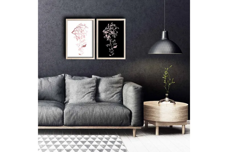 Väggdekor MDF Målning 2 Delar