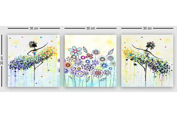 Decorative Canvas Painting (3 Pieces) 30x30 - Inredning - Tavlor & posters - Canvastavla