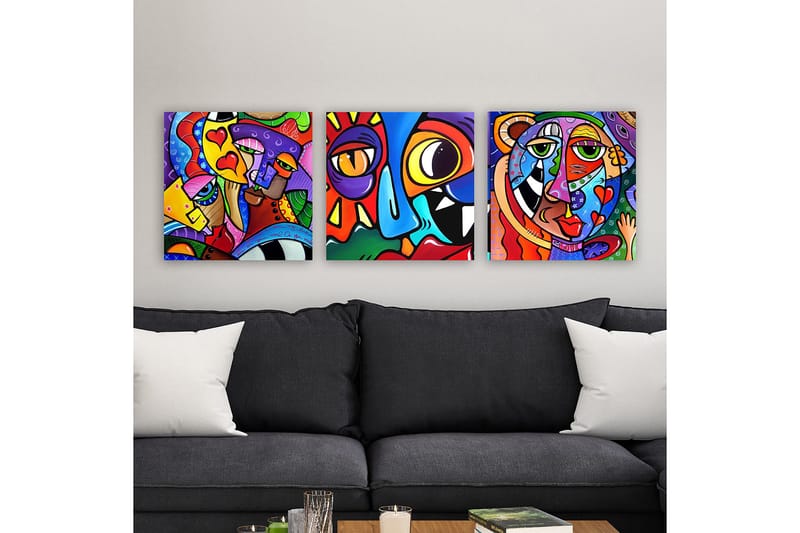 Decorative Canvas Painting (3 Pieces) 30x30