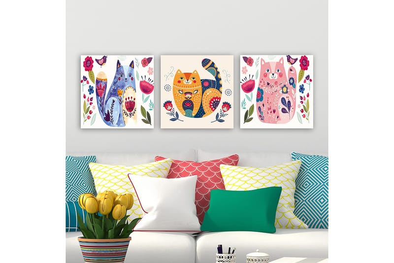 Decorative Canvas Painting (3 Pieces) 30x30