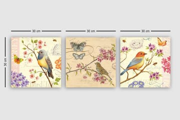 Decorative Canvas Painting (3 Pieces) 30x30 - Inredning - Tavlor & posters - Canvastavla