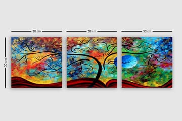 Decorative Canvas Painting (3 Pieces) 30x30 - Inredning - Tavlor & posters - Canvastavla