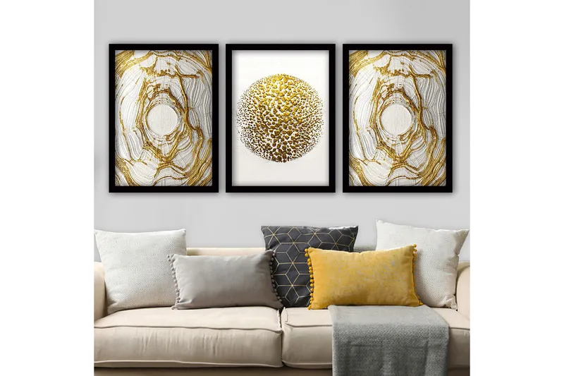 Decorative Framed Painting (3 Pieces) 35x45