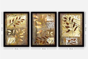 Decorative Framed Painting (3 Pieces) 35x45 - Inredning - Tavlor & posters - Canvastavla