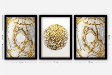 Decorative Framed Painting (3 Pieces) 35x45 - Inredning - Tavlor & posters - Canvastavla