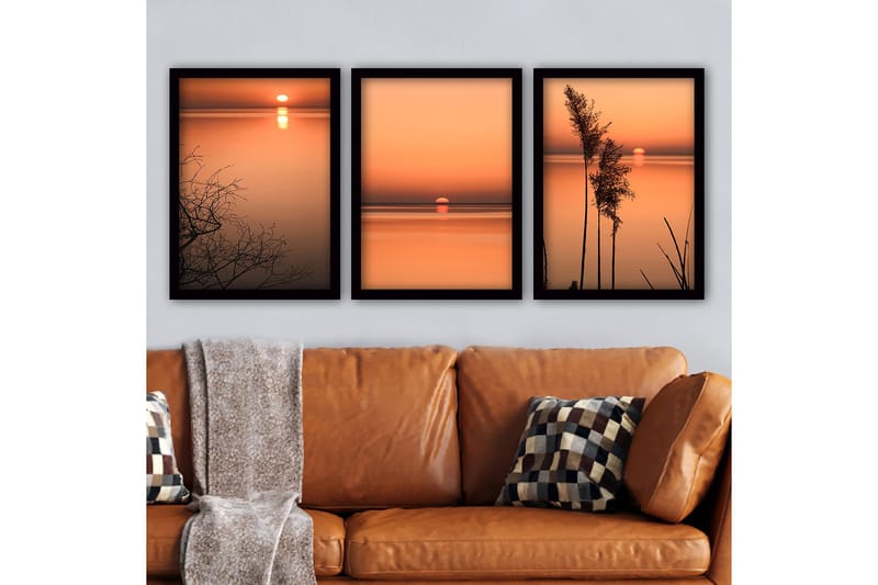 Decorative Framed Painting (3 Pieces) 35x45