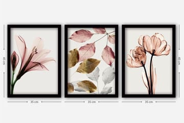 Decorative Framed Painting (3 Pieces) 35x45 - Inredning - Tavlor & posters - Canvastavla