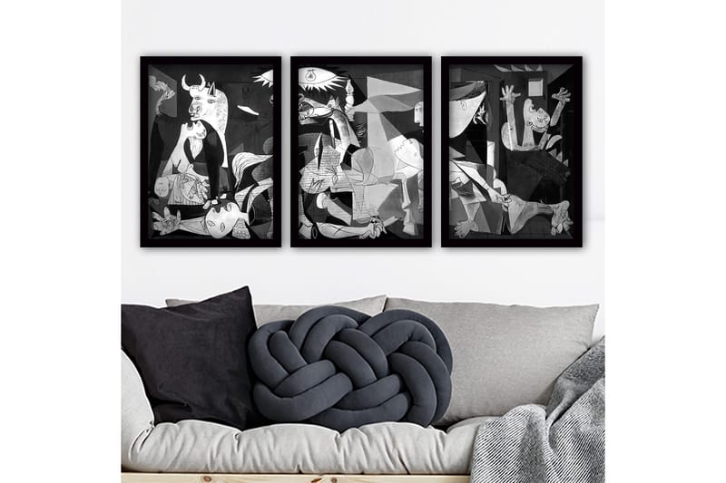 Decorative Framed Painting (3 Pieces) 35x45