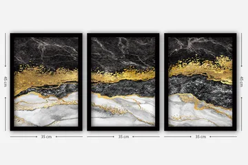 Decorative Framed Painting (3 Pieces) 35x45 - Inredning - Tavlor & posters - Canvastavla