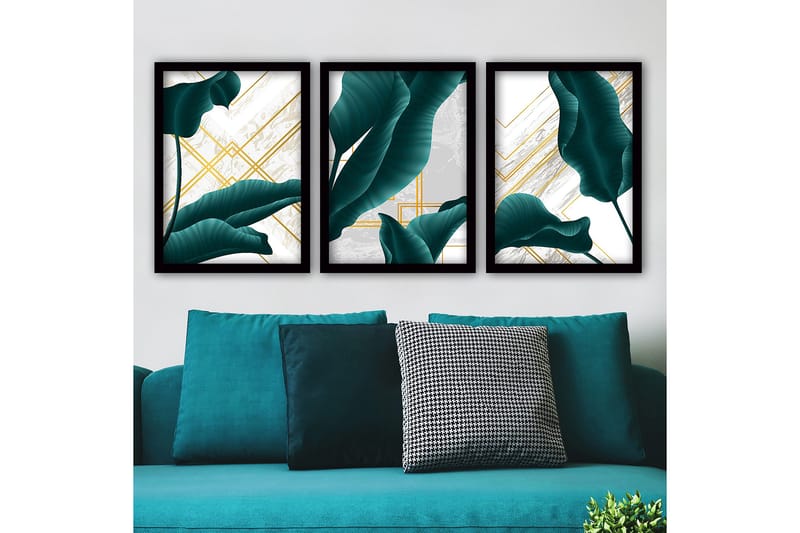 Decorative Framed Painting (3 Pieces) 35x45