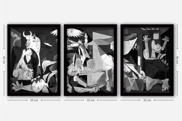 Decorative Framed Painting (3 Pieces) 35x45 - Inredning - Tavlor & posters - Canvastavla