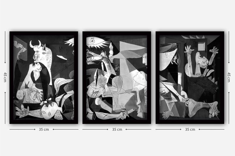 Decorative Framed Painting (3 Pieces) 35x45 - Inredning - Tavlor & posters - Canvastavla