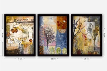Decorative Framed Painting (3 Pieces) 35x45 - Inredning - Tavlor & posters - Canvastavla