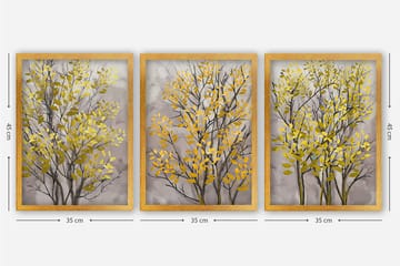 Decorative Framed Painting (3 Pieces) 35x45 - Inredning - Tavlor & posters - Canvastavla